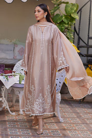 Blush - 3pc Silk Embroidered - Musaya