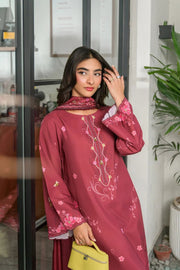 Cherry - 3pc Printed Silk - Musaya