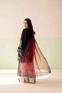 Coal - 3Pc Embroidered Lawn - Musaya
