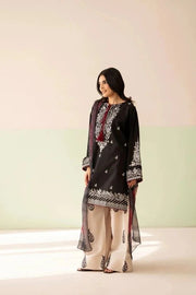 Coal - 3Pc Embroidered Lawn - Musaya