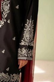 Coal - 3Pc Embroidered Lawn - Musaya