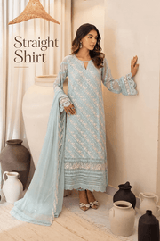 Frozen - 3pc Premium Soft Organza - Heavily Embroidered - Musaya