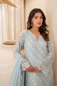 Frozen - 3pc Premium Soft Organza - Heavily Embroidered - Musaya
