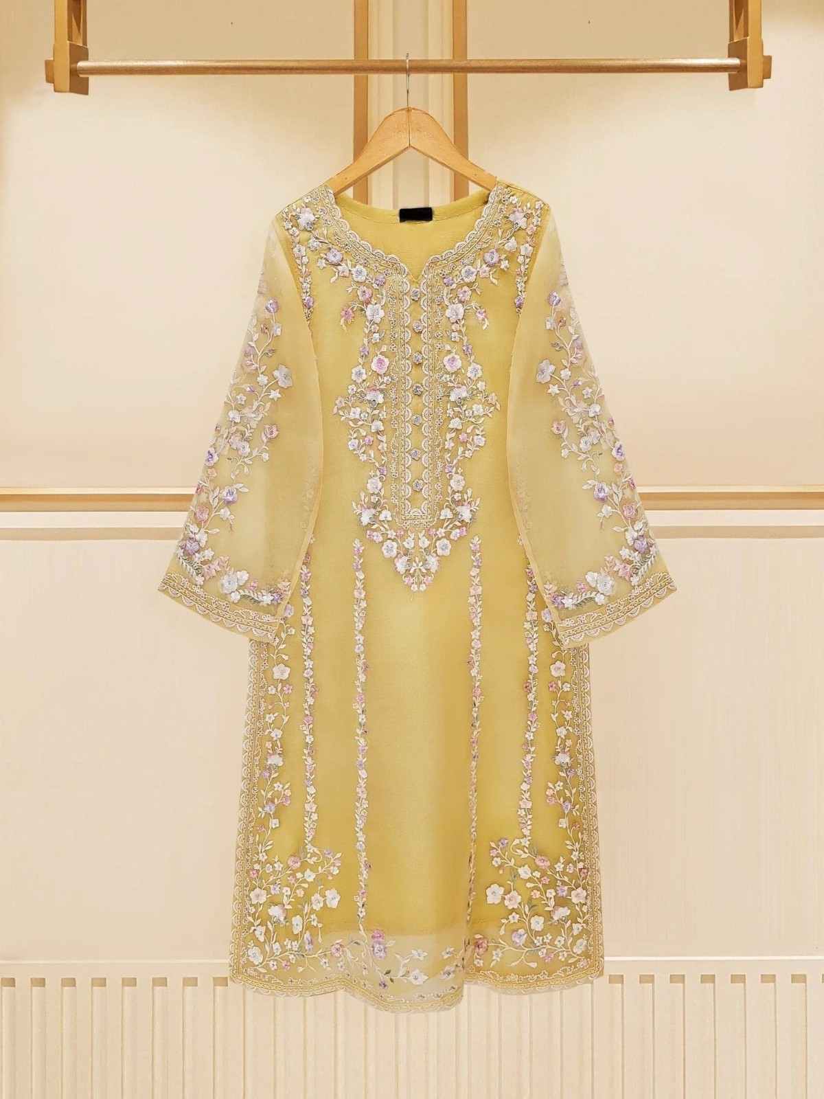 FROZIA - 3pc Premium Soft Organza Embroidered & Embellished