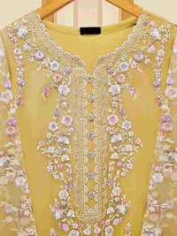 FROZIA - 3pc Premium Soft Organza Embroidered & Embellished