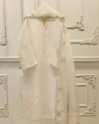 NOROZ - 3pc Premium Soft Organza Embroidered