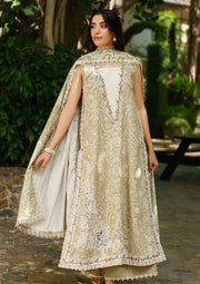 Oblivion three-piece embroidered lawn outfit with printed dupatta — Musaya