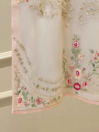 Sahiba - Ivory 3pc Premium Soft Organza - Embroidery + Embellishment