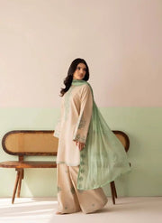 Zaytoun - 3pc Lawn Embroidered Dress - Musaya